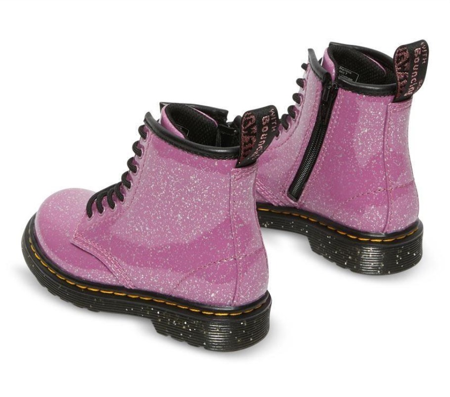 Dr.martens Portugal Toddler 1460 Glitter Rosa Escuro Outlet Preto