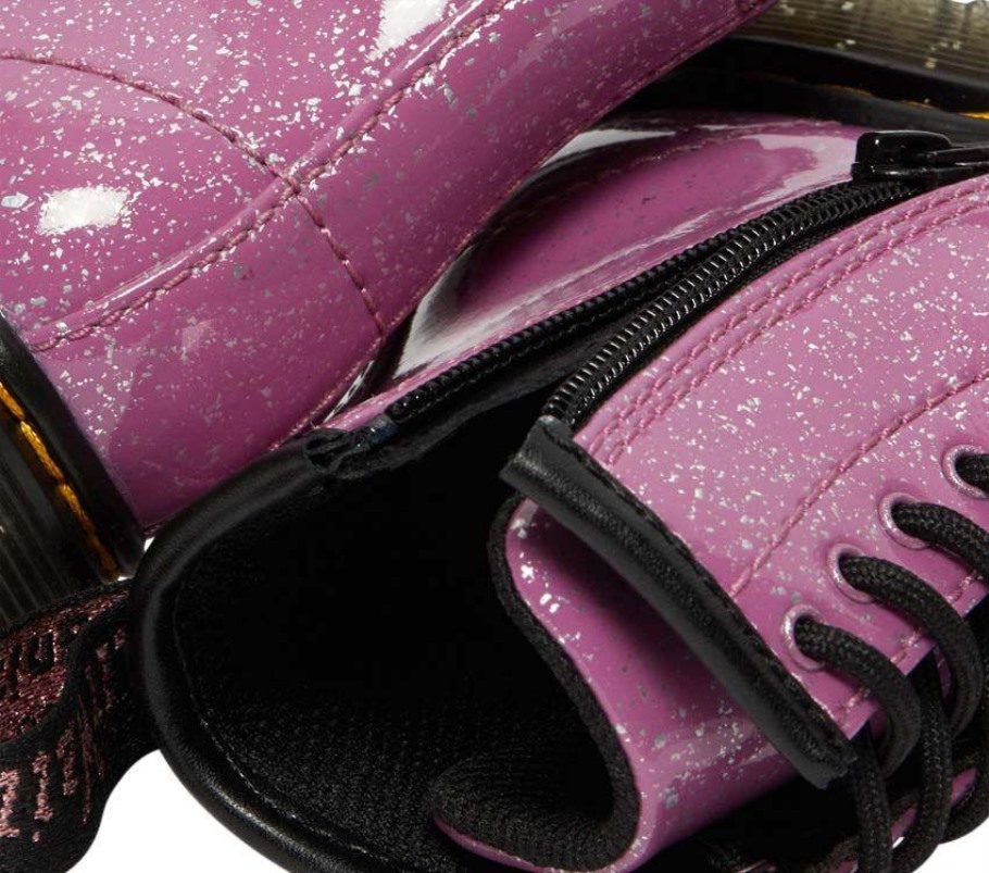 Dr.martens Portugal Toddler 1460 Glitter Rosa Escuro Outlet Preto