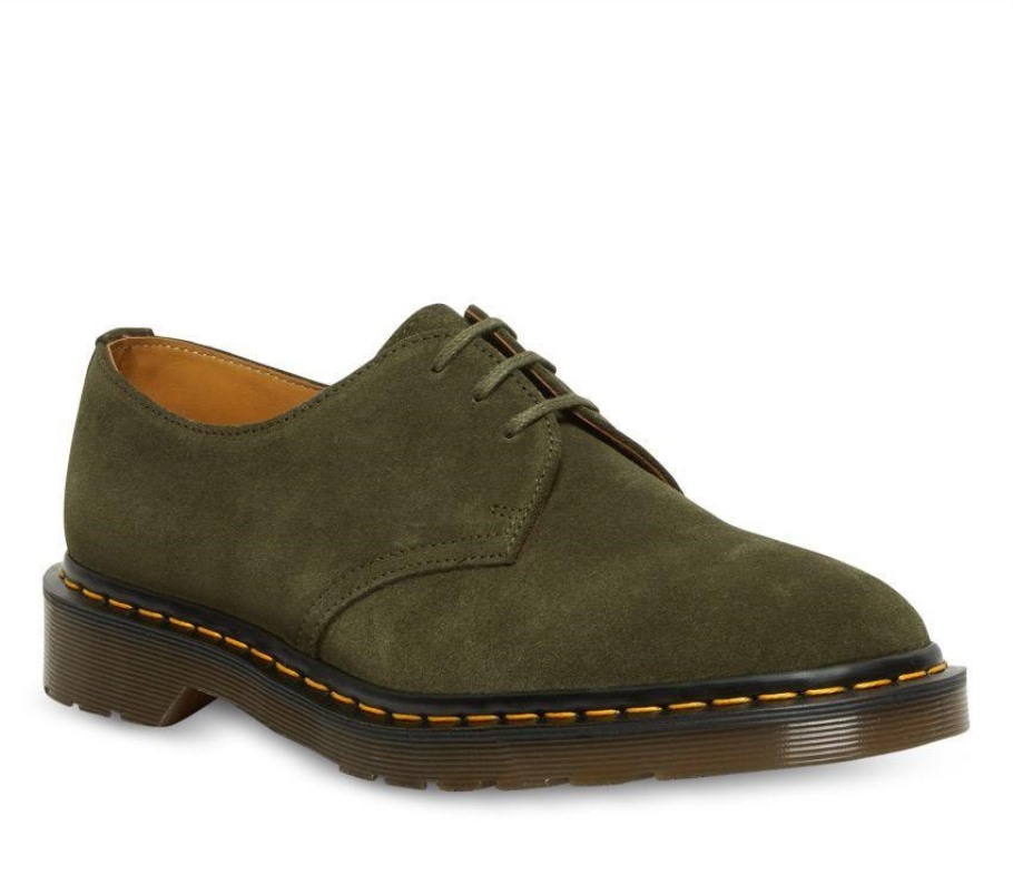 Green Outlet Forest Green Buck Camurça Dr.martens Portugal Made In Inglaterra 1461 Nubuck