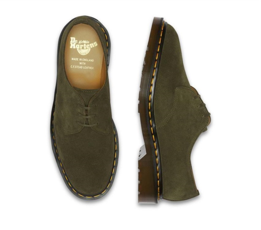 Green Outlet Forest Green Buck Camurça Dr.martens Portugal Made In Inglaterra 1461 Nubuck