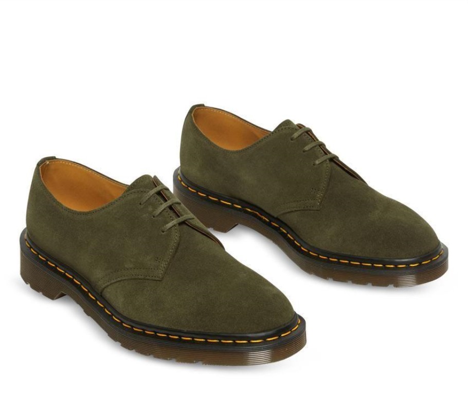 Green Outlet Forest Green Buck Camurça Dr.martens Portugal Made In Inglaterra 1461 Nubuck