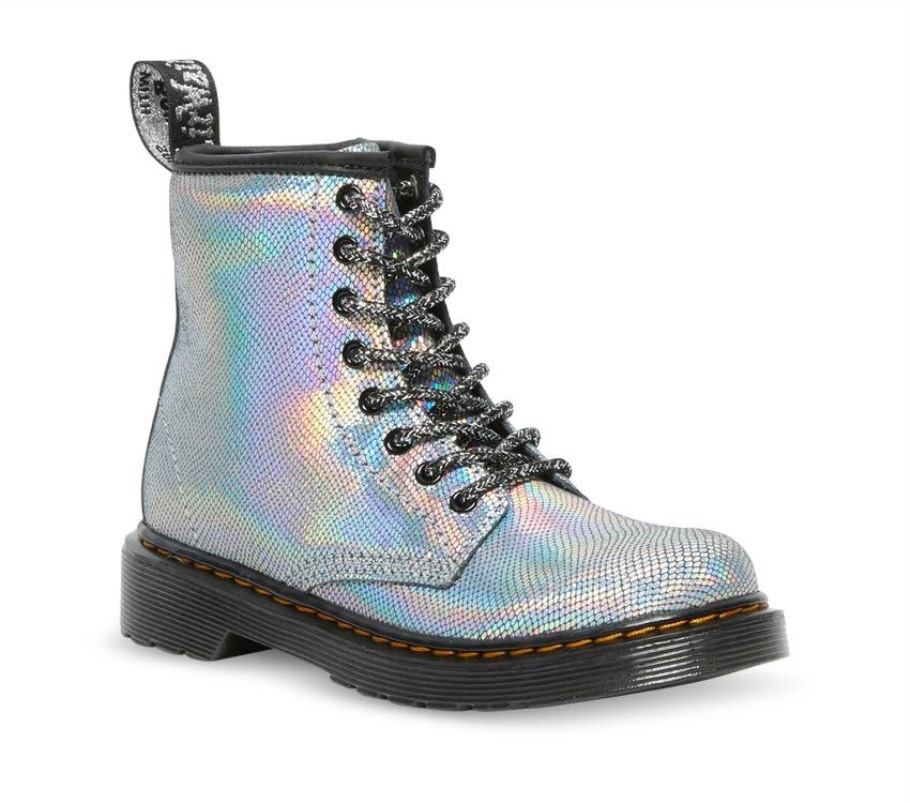 Outlet Junior 1460 Réptil Iridescente Dr.martens Portugal Prata Rosa