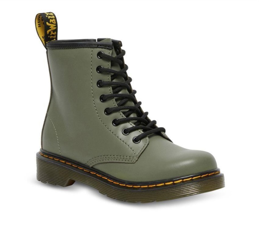 Outlet Juniors 1460 Liso Dr.martens Portugal Cáqui Verde Romario Preto