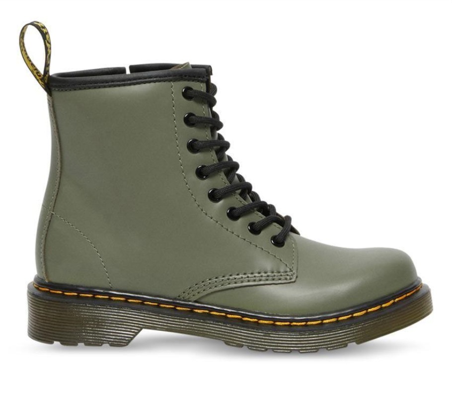 Outlet Juniors 1460 Liso Dr.martens Portugal Cáqui Verde Romario Preto