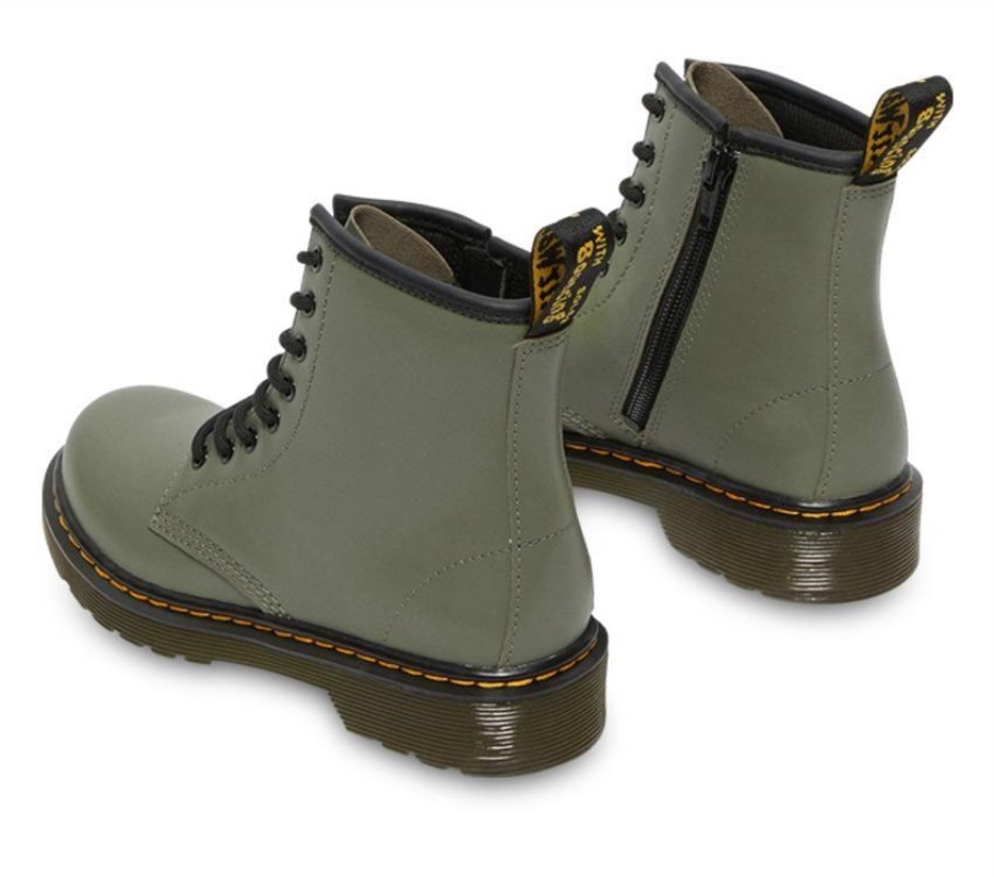 Outlet Juniors 1460 Liso Dr.martens Portugal Cáqui Verde Romario Preto