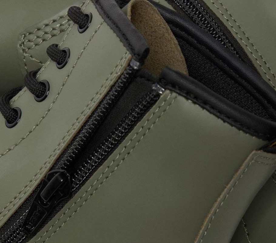 Outlet Juniors 1460 Liso Dr.martens Portugal Cáqui Verde Romario Preto