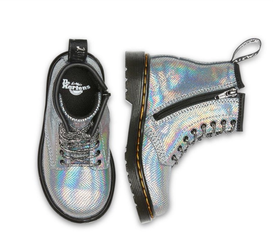 Prata Dr.martens Portugal Toddler 1460 Iridescente Reptile Black Lisboa
