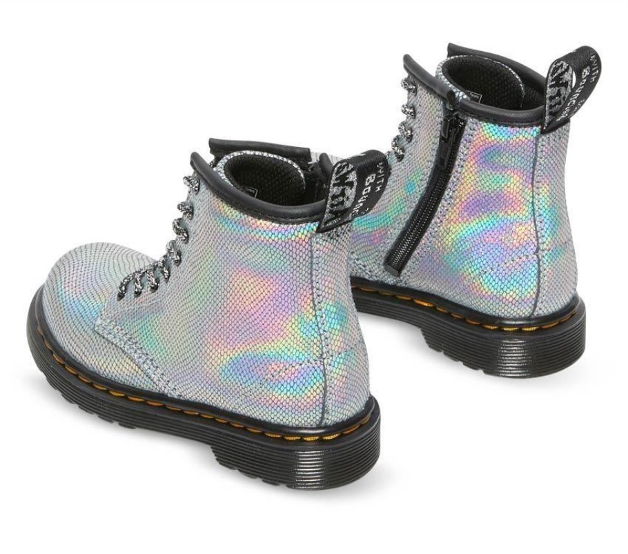 Prata Dr.martens Portugal Toddler 1460 Iridescente Reptile Black Lisboa