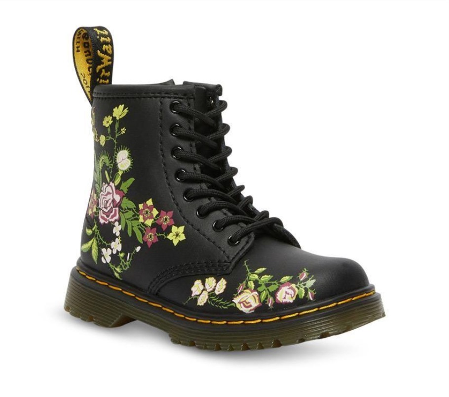 Criança 1460 Floração Floral Dr.martens Portugal Flor K (preta) Flor K (preta) Outlet