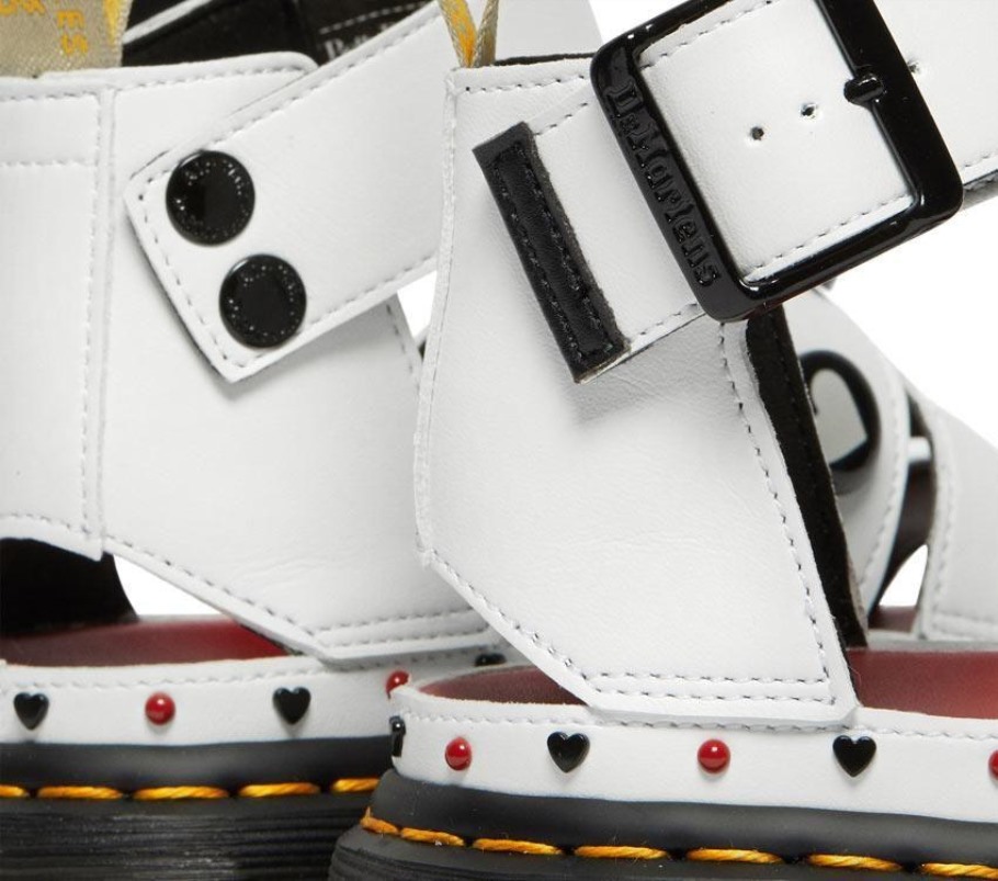 Outlet White Dr.martens Portugal Betty Boop Clarissa Ii Quad Sandal Black