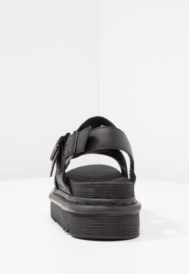Black Outlet Dr.martens Portugal Voss Plataforma Sandálias Pretas