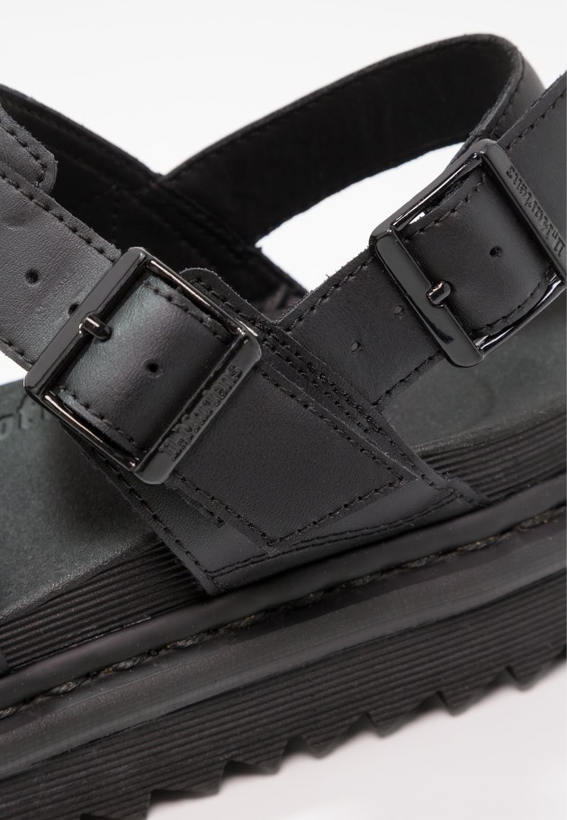 Black Outlet Dr.martens Portugal Voss Plataforma Sandálias Pretas