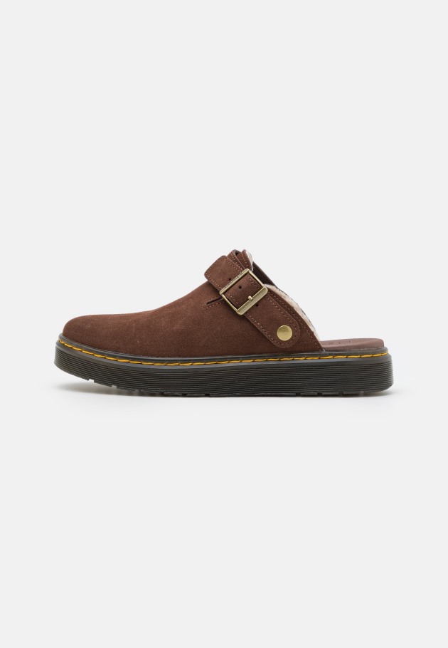 Outlet Castanho Escuro Dr.martens Portugal Carlson Unissex Mules Castanho