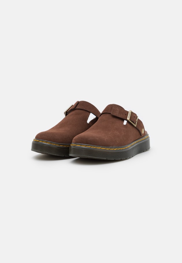 Outlet Castanho Escuro Dr.martens Portugal Carlson Unissex Mules Castanho
