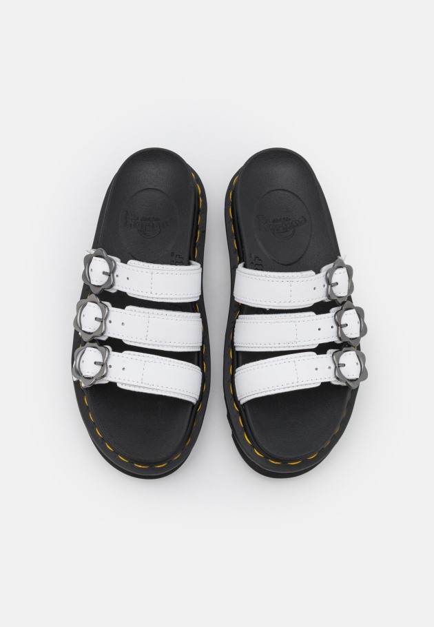 Outlet Dr.martens Portugal Blaire Slide Mules De Salto Alto Branco Hidro Branco