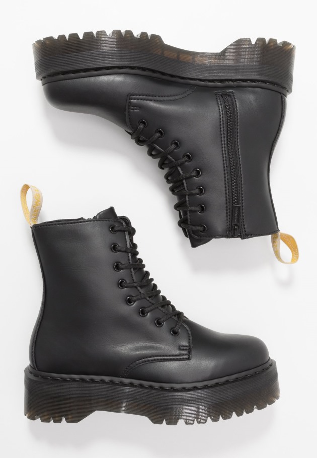 Lisboa Dr.martens Portugal Vegan Jadon Ii Botins Mono Com Atacadores Preto Preto