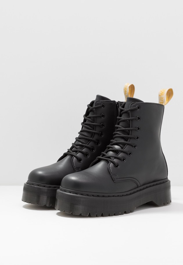 Lisboa Dr.martens Portugal Vegan Jadon Ii Botins Mono Com Atacadores Preto Preto