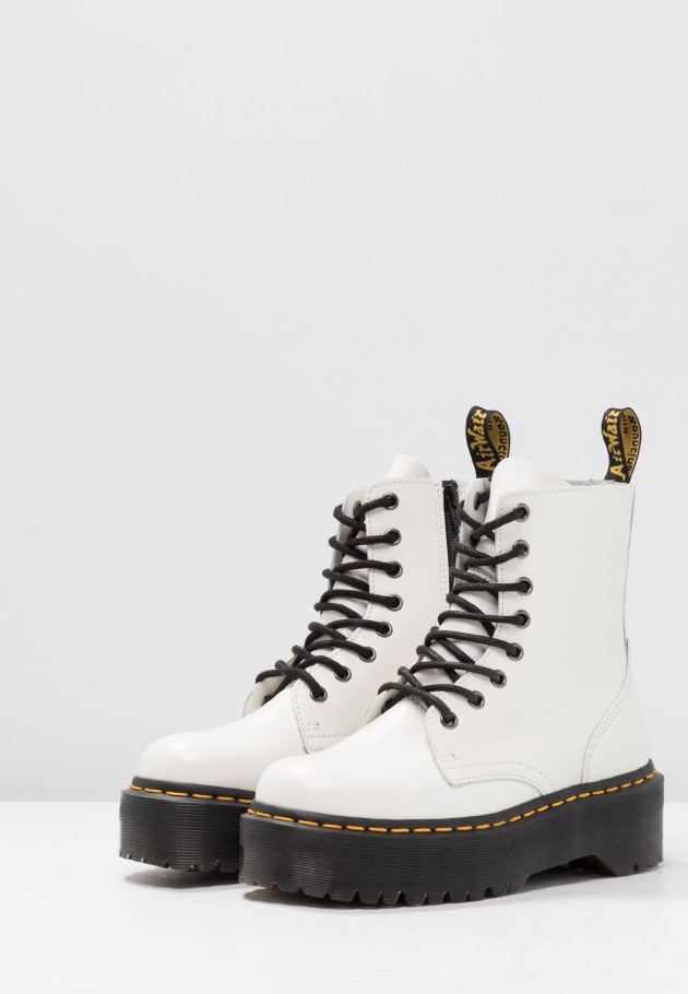 Outlet Branco Dr.martens Portugal Botins Plataforma Jadon Brancos