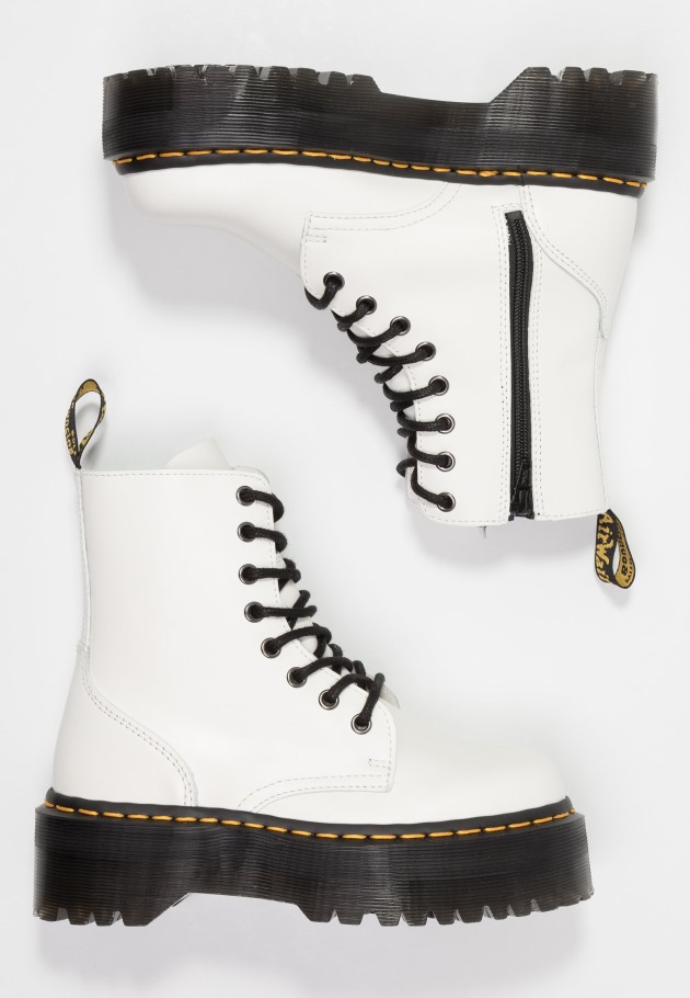 Outlet Branco Dr.martens Portugal Botins Plataforma Jadon Brancos