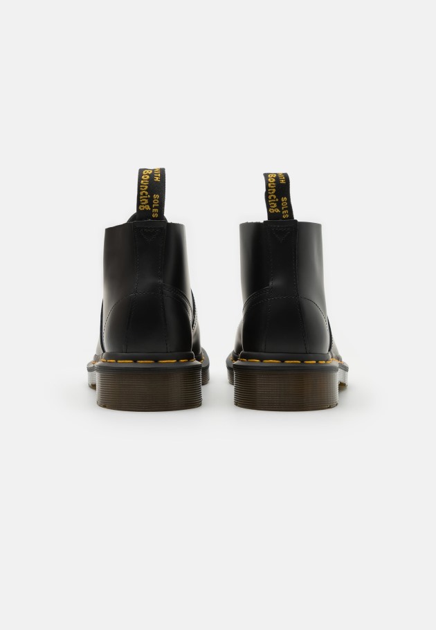 Bota Preta De Saída Preta Lisa Dr.martens Portugal Church Monkey Botas Unissex Com Cordões