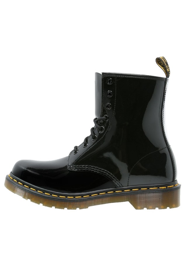 Outlet Preto Dr.martens Portugal 1460 Bota 8 Olhos Lamper Botins Com Atacadores Pretos