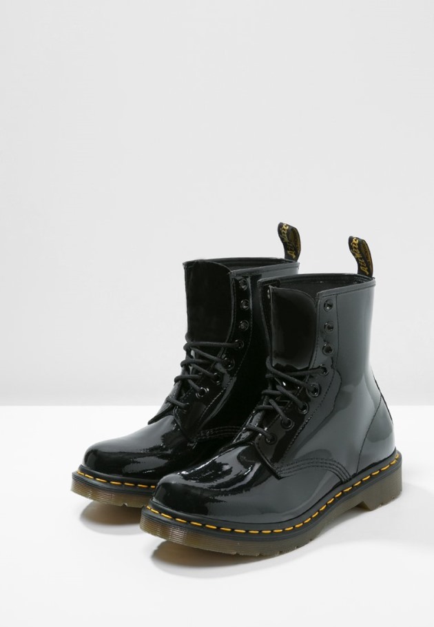 Outlet Preto Dr.martens Portugal 1460 Bota 8 Olhos Lamper Botins Com Atacadores Pretos