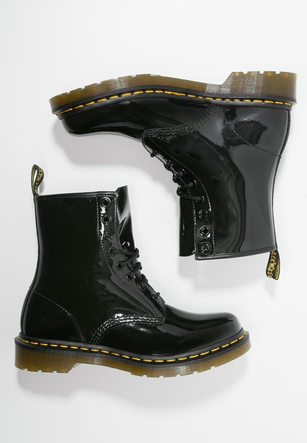 Outlet Preto Dr.martens Portugal 1460 Bota 8 Olhos Lamper Botins Com Atacadores Pretos