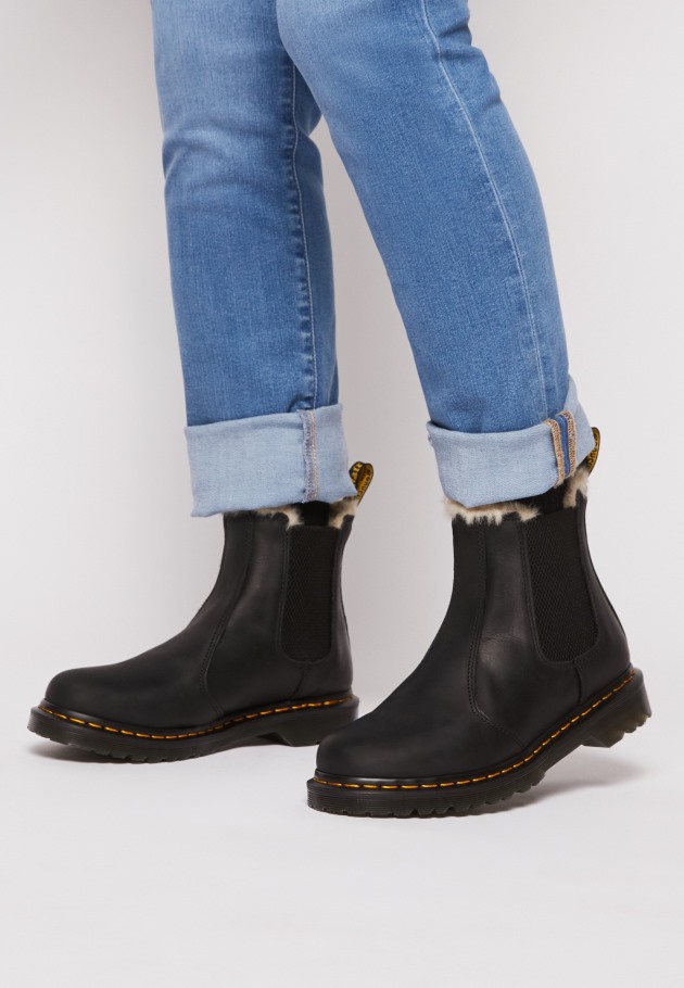 Outlet Cinza Escuro Dr.martens Portugal 2976 Botins Leonore Classic Cinza