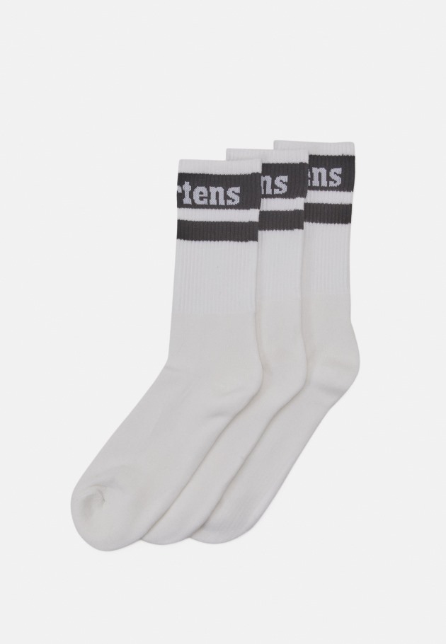 Lisboa Branco Dr.martens Portugal Atlético Unissex 3 Pack De Meias Brancas