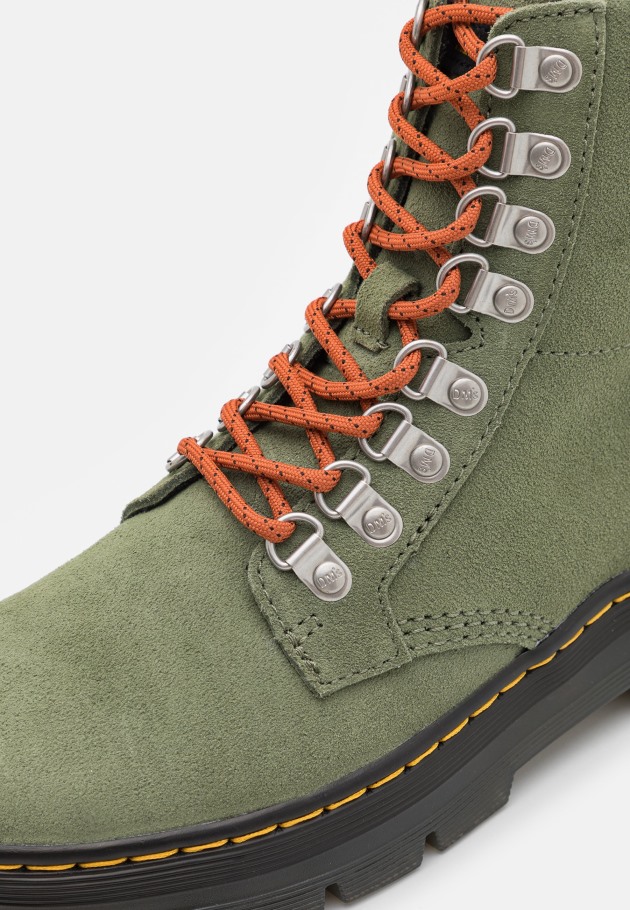 Dr.martens Portugal Combs Botins Unissex Com Atacadores Verde Cáqui Verde Lisboa
