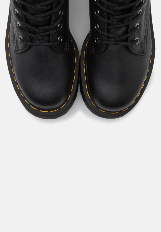 Botins Plataforma Com Forro De Pelo Sintético Preto Lisboa Jadon Dr.martens Portugal Pisa Preta