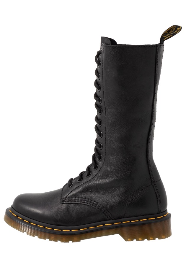 Dr.martens Portugal Virginia Botas Com Atacadores Pretas Outlet Pretas