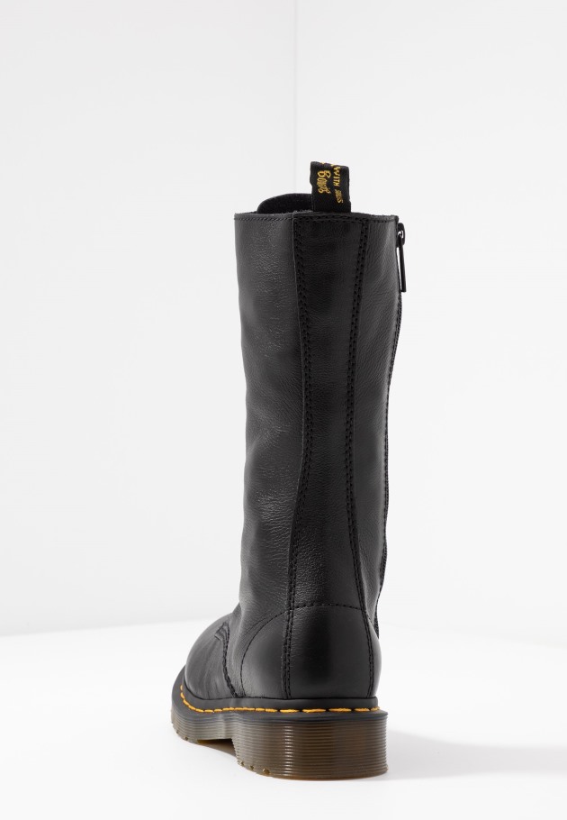 Dr.martens Portugal Virginia Botas Com Atacadores Pretas Outlet Pretas