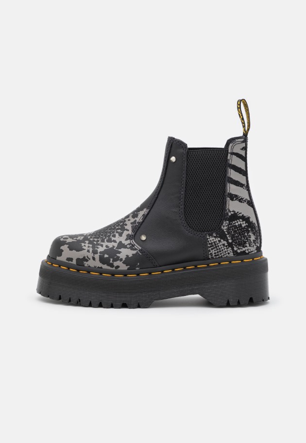 Lisboa Backhand Preto Dr.martens Portugal 2976 Botins Quad Plataforma Preto