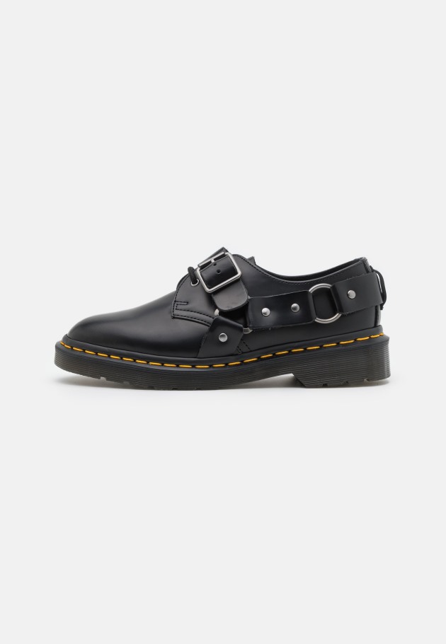 Dr.martens Portugal Henree Unissex Lace Ups Casuais Preto Polido Liso Preto Outlet