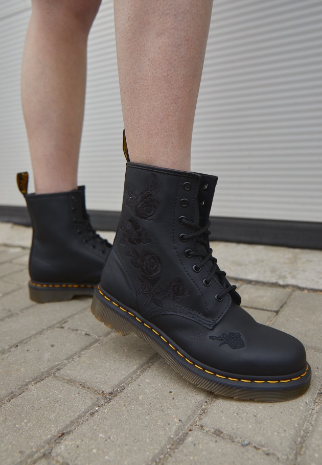 Outlet 1460 Vonda Botins Mono Com Atacadores Dr.martens Portugal Preto Preto