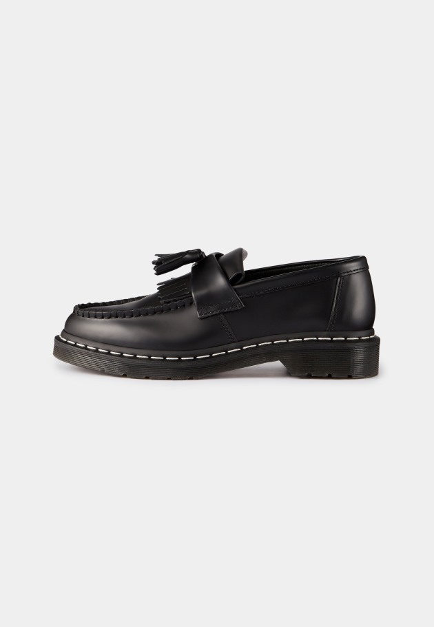 Outlet Dr.martens Portugal Adrian Slip Ons Unissex Preto Liso Preto