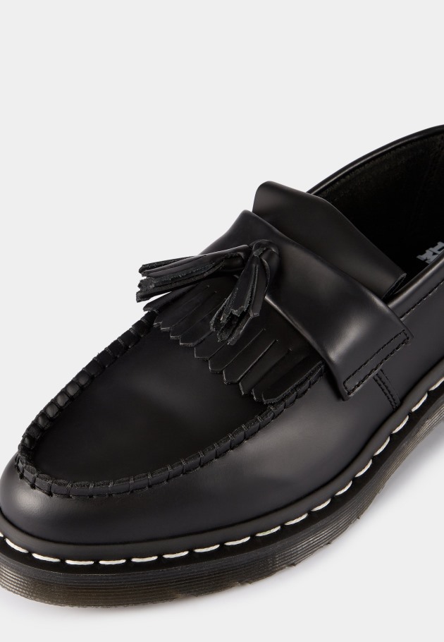 Outlet Dr.martens Portugal Adrian Slip Ons Unissex Preto Liso Preto