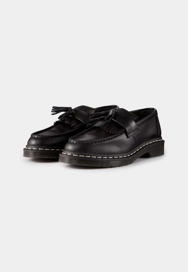 Outlet Dr.martens Portugal Adrian Slip Ons Unissex Preto Liso Preto