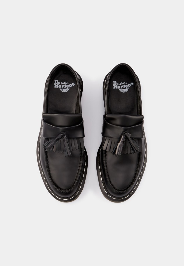 Outlet Dr.martens Portugal Adrian Slip Ons Unissex Preto Liso Preto