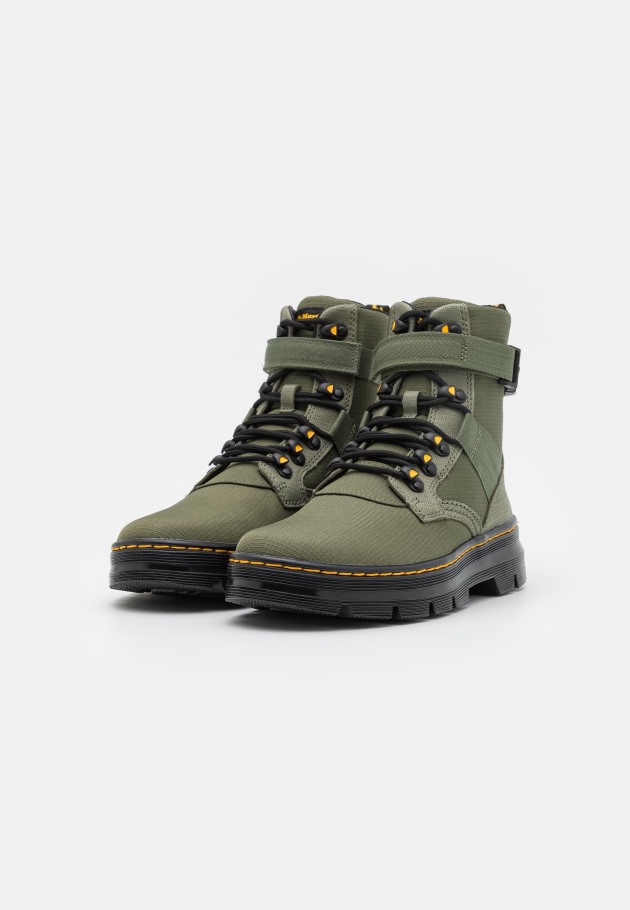 Caqui Verde Dr.martens Portugal Pentes Tech Botins Unissex Com Atacadores Verde Lisboa