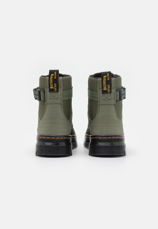 Caqui Verde Dr.martens Portugal Pentes Tech Botins Unissex Com Atacadores Verde Lisboa