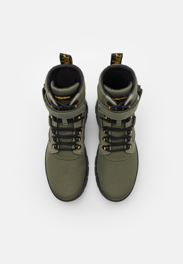Caqui Verde Dr.martens Portugal Pentes Tech Botins Unissex Com Atacadores Verde Lisboa
