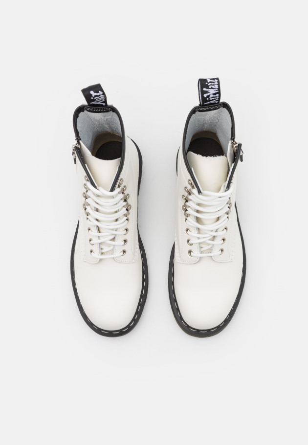 Outlet Branco Liso Dr.martens Portugal 1460 Botins Com Fecho De Correr Branco