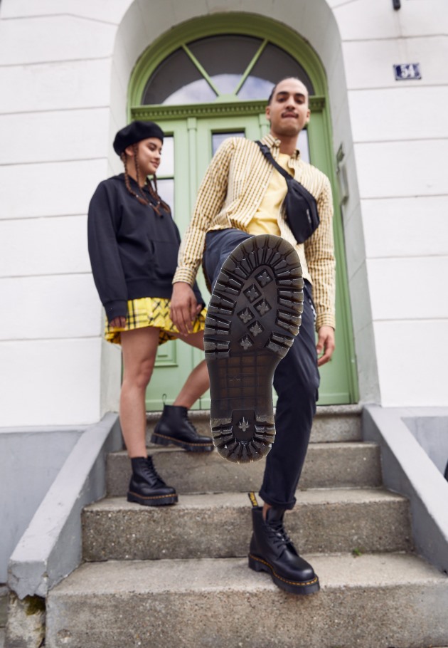 Outlet Dr.martens Portugal 101 Bex Botins Com Atacadores Preto Liso Preto