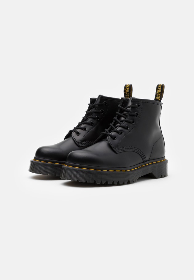 Outlet Dr.martens Portugal 101 Bex Botins Com Atacadores Preto Liso Preto