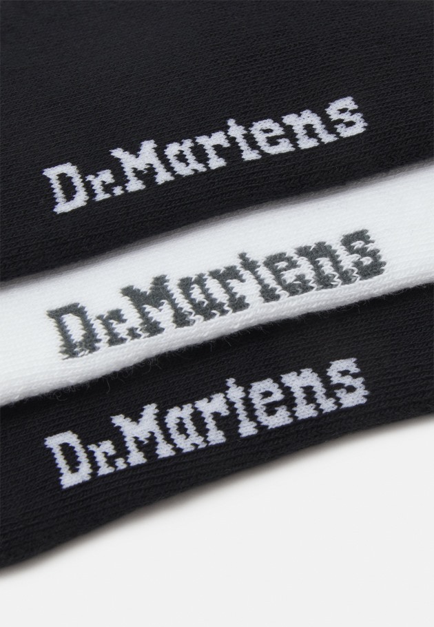 Black Lisboa Short Double Doc 3 Pack Meias Unissex Dr.martens Portugal Black
