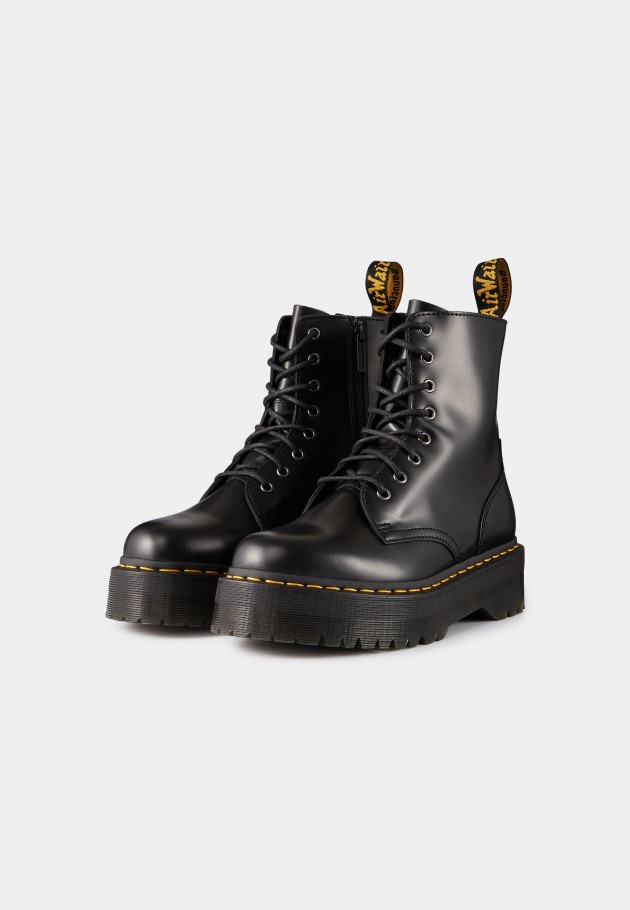 Lisboa Dr.martens Portugal Botins Plataforma Jadon Preto Preto