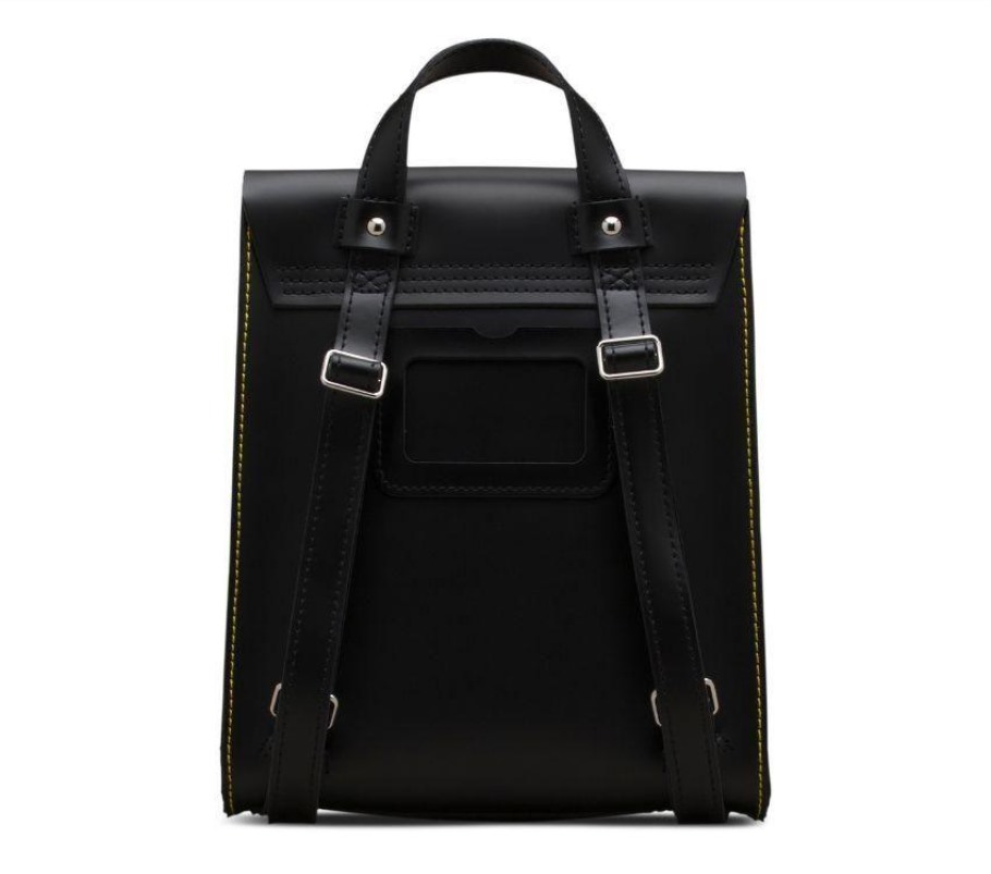 Outlet Dr.martens Portugal Mini Mochila Couro Zebra Preta