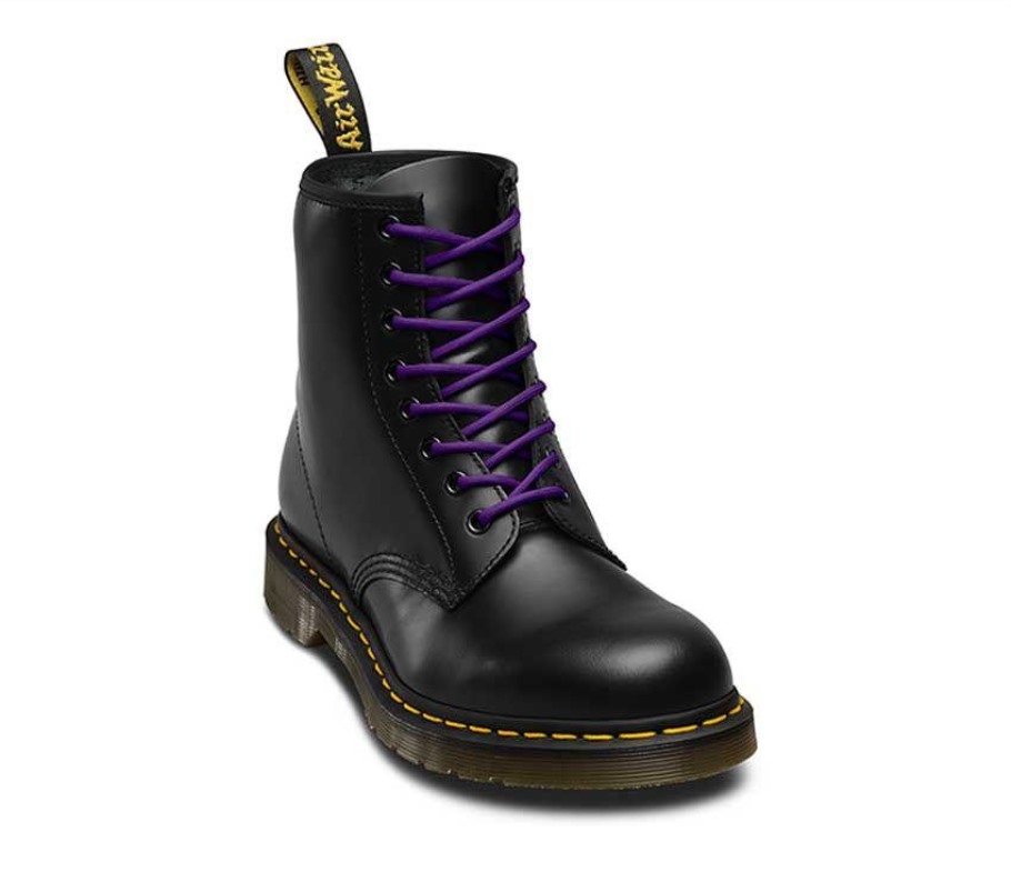 Dr.martens Portugal 140cm Atacadores Redondos (8 10 Olhos) Roxo Lisboa Branco